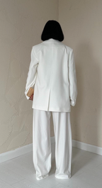Off-White Classic Jacket, Vest And Trousers Set