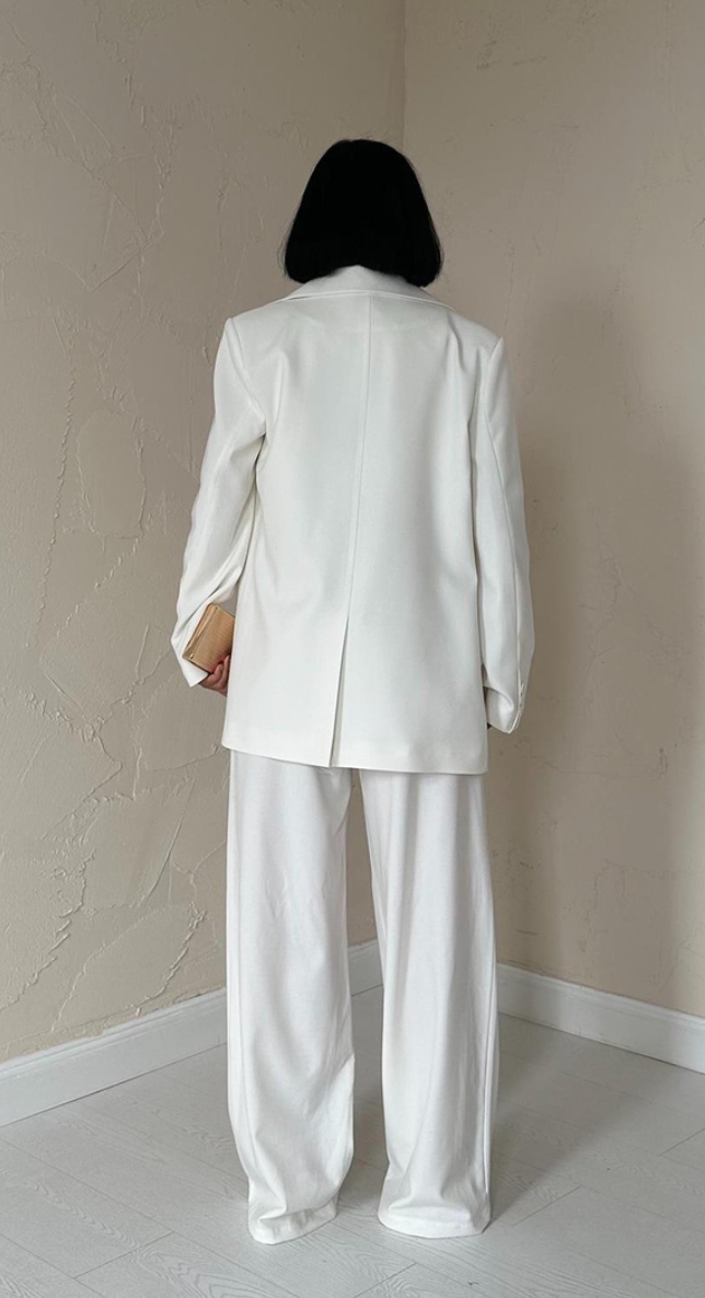 Off-White Classic Jacket, Vest And Trousers Set