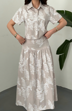 Beige Shirt and corset skirt Set